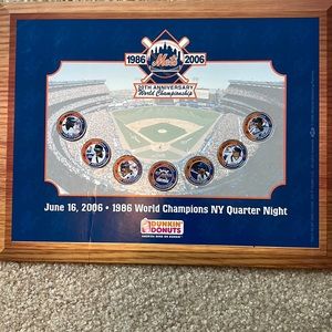 Mets -1986 World Champions NY quarter night